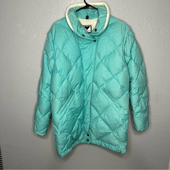 Vintage Obermeyer Puffer Ski Down Jacket Snow Coat Blue‎ Warm Winter Vacation - Picture 14 of 14